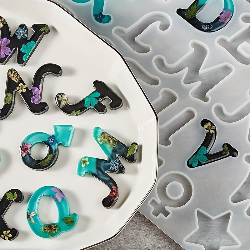 Resin Art Alphabet - Moule en résine pour miroir style