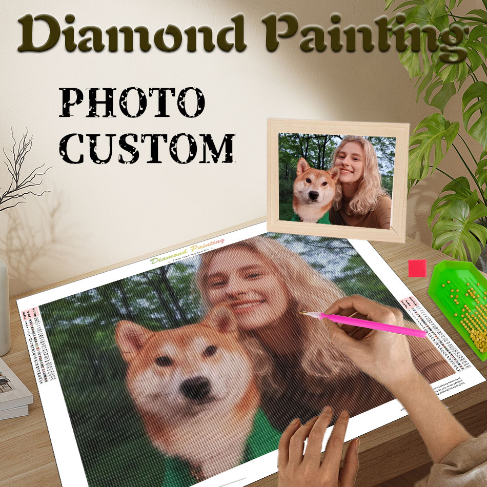 Resin Art Wedding Gift - Peinture au diamant PhotoCustom, création d'art