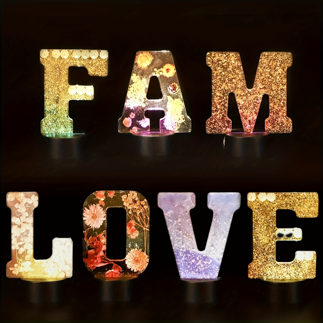 Resin Art Alphabet - Moule en résine pour grandes lettres