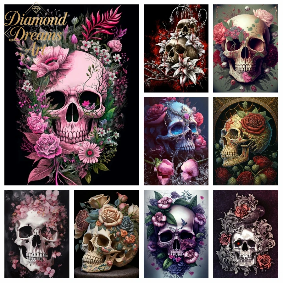 Resin Art Rose - Peinture au diamant sans cadre, motif