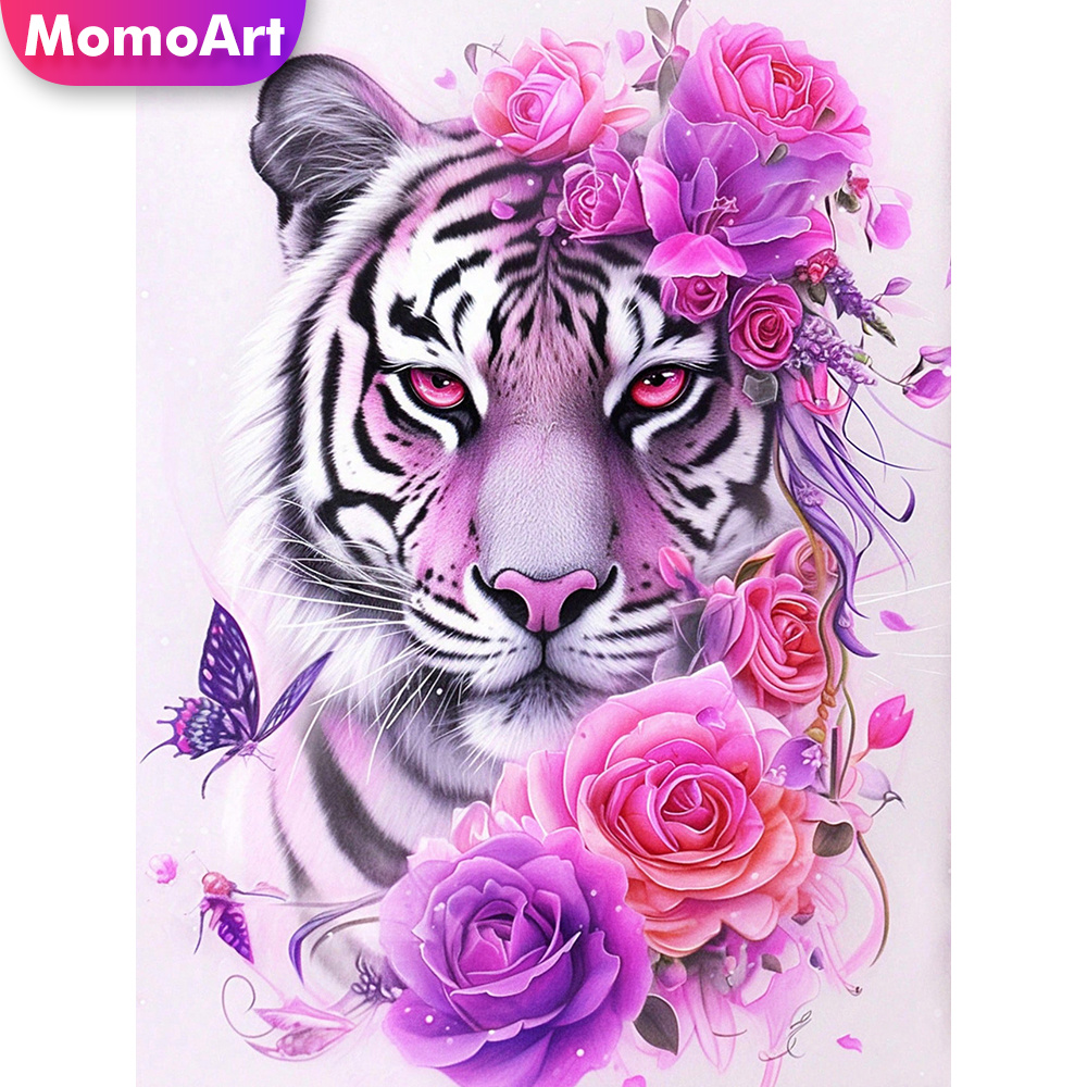 Resin Art Rose - Nouvelle Arrivée Momoart Broderie Diamant Tigre