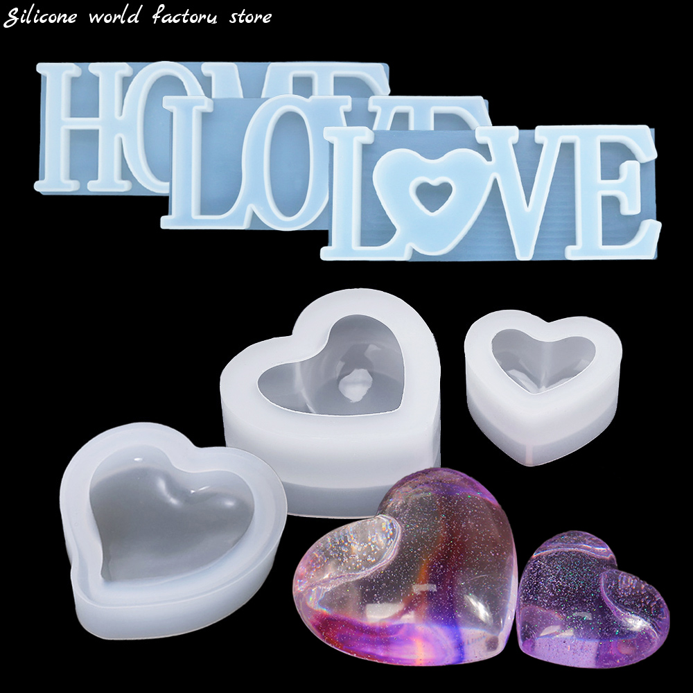 Moule en silicone 3D Cœur pour - Resin Art Alphabet avis et prix