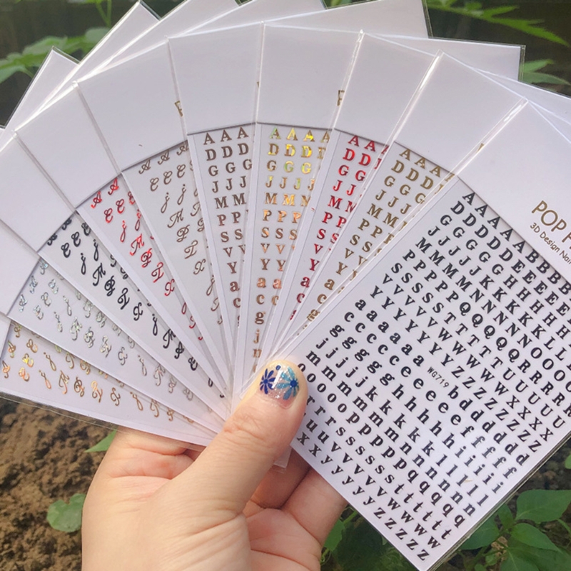 Autocollants Nail Art alphabet - Resin Art Equipment avis et prix
