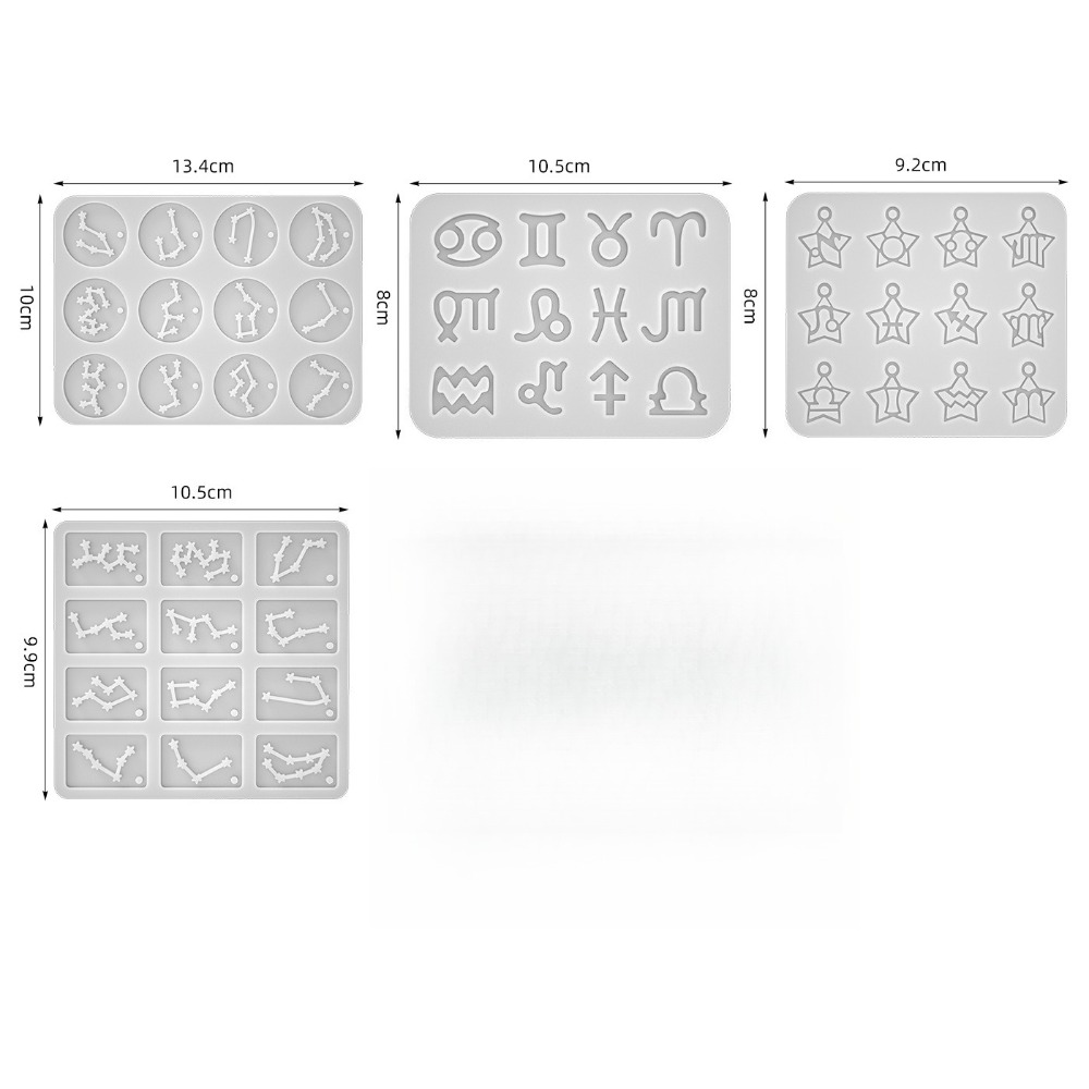 4 styles de moules en résine m - Resin Art Alphabet avis et prix