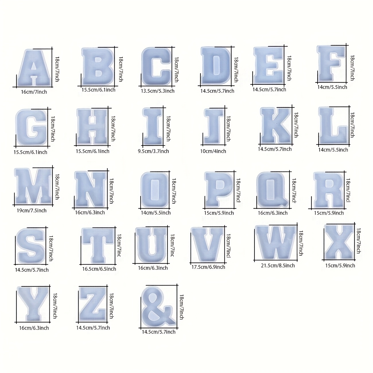 Moule en résine pour grandes l - Resin Art Alphabet avis et prix