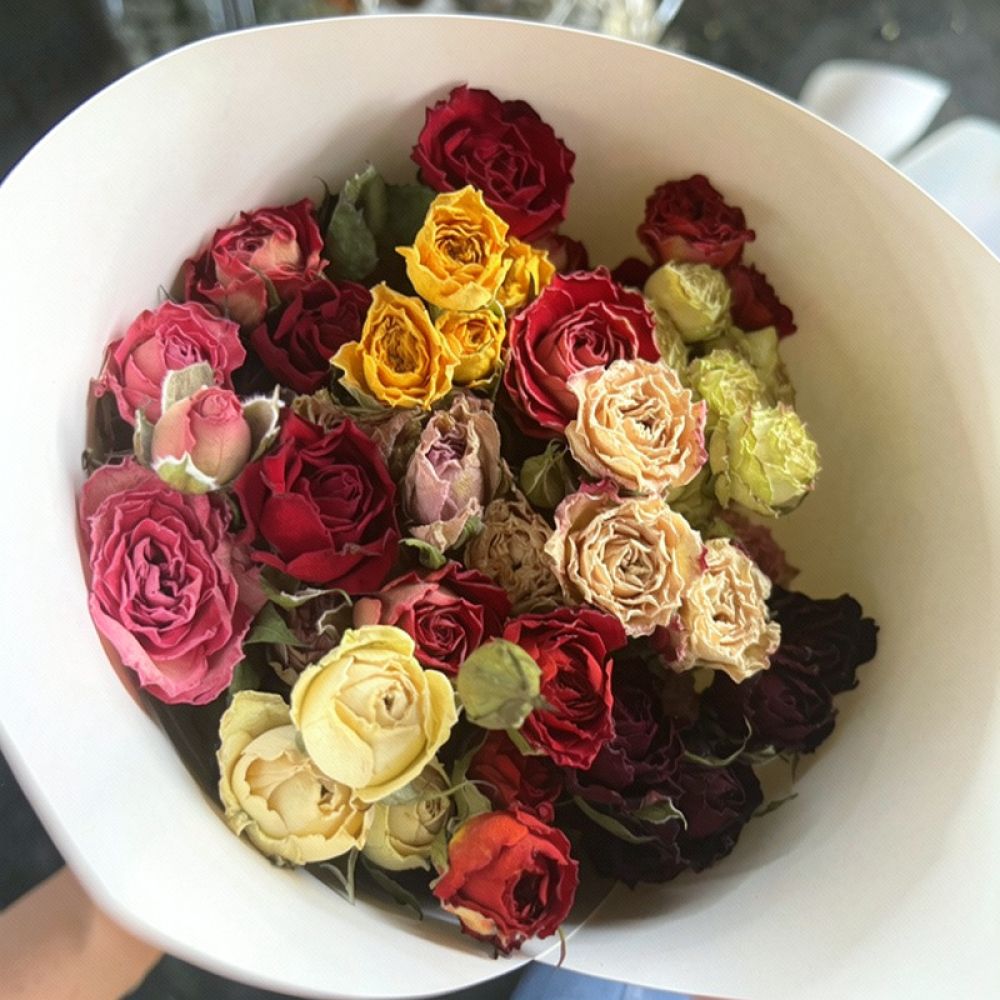 Bouquet de roses séchées natur - Resin Art Rose avis et prix